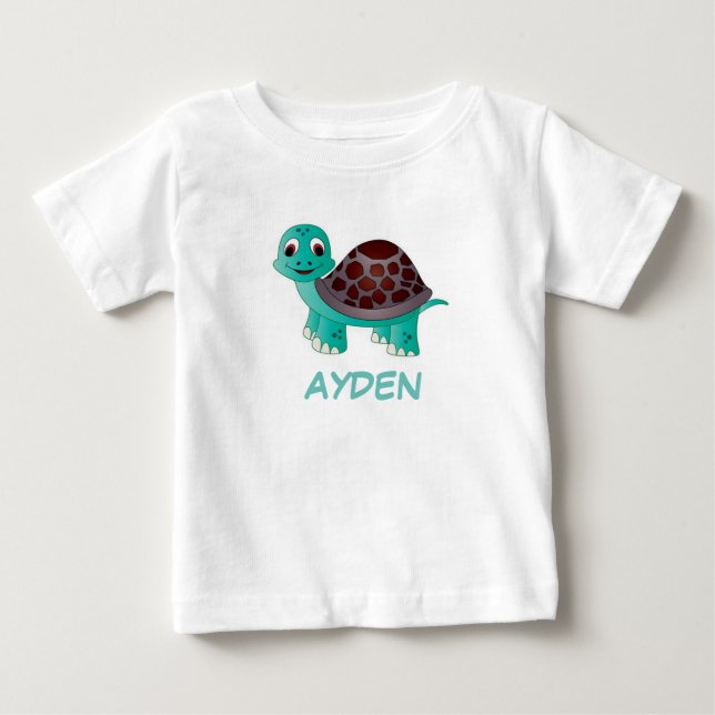 T-shirt Pour Bébé Tortue (Devant)