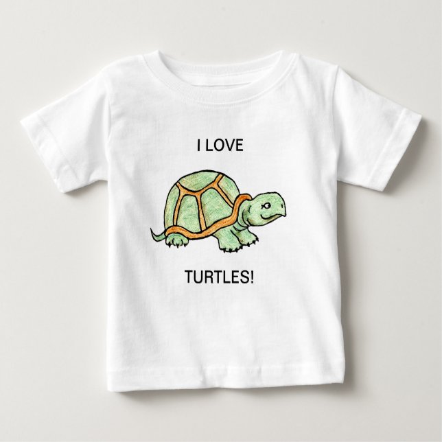 T-shirt Pour Bébé Tortue (Devant)