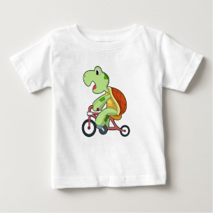 T-shirt Pour Bébé Tortue à vélo
