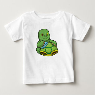 T-shirt Pour Bébé Tortue avec coquille et chiffon de nettoyage