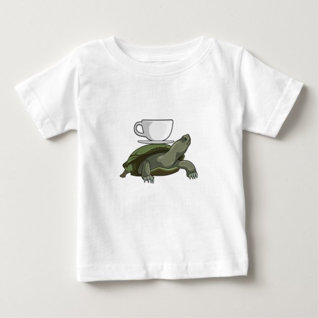 T-shirt Pour Bébé Tortue avec thé (Devant)
