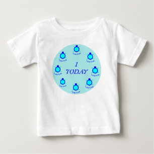 T-shirt Pour Bébé Tortue Bleue Lumineuse Dude Vêtements pour bébés