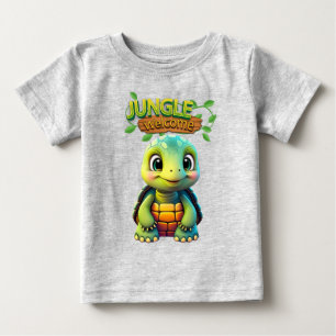 T-shirt Pour Bébé Tortue Boîte à Fun Tortue Fantaisiste Animal de Zo