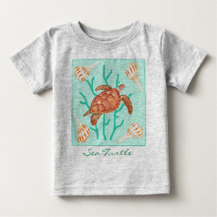 T-shirt Pour Bébé Tortue de mer