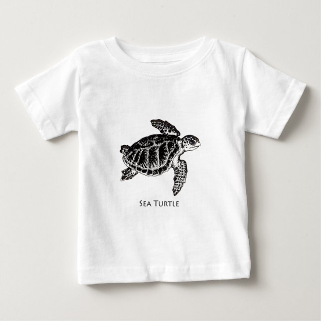 T-shirt Pour Bébé Tortue de mer (Ridley de Kemp) (Devant)