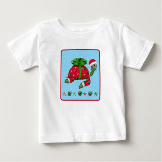T-shirt Pour Bébé Tortue de Noël