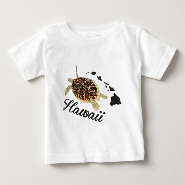 T-shirt Pour Bébé Tortue Hawaii de la baie de Hanauma (Devant)