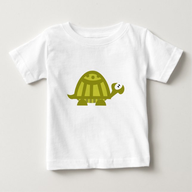 T-shirt Pour Bébé Tortue verte (Devant)