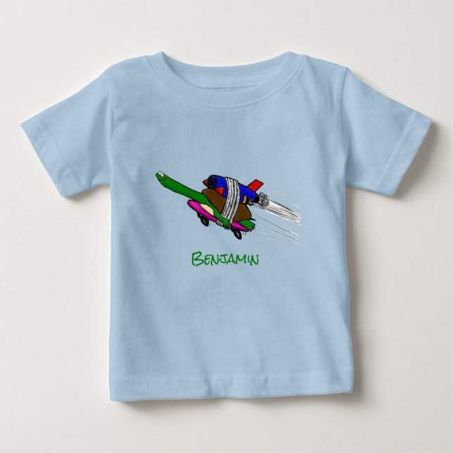 T-shirt Pour Bébé Tortue volante (Devant)