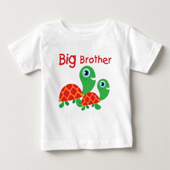 T-shirt Pour Bébé Tortues Big Brother (Devant)