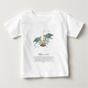 T-shirt Pour Bébé TORTUES MARINES Personnalisées