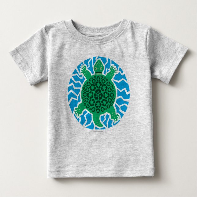 T-shirt Pour Bébé Tortues marines, recyclage (Devant)