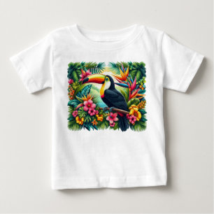 T-shirt Pour Bébé Toucan tropical/oiseau Toucan de la jungle