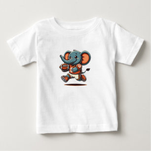 T-shirt Pour Bébé Touchdown Elephant : Dessin de football bébé