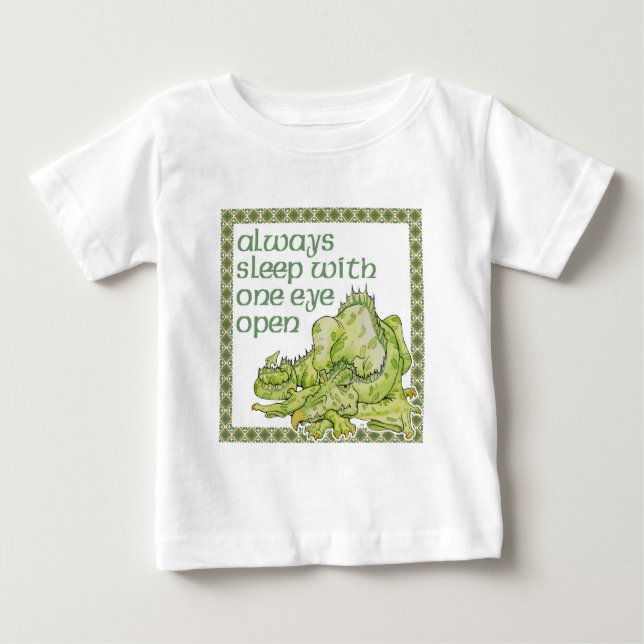 T-shirt Pour Bébé Toujours dormir avec un oeil ouvert (Devant)