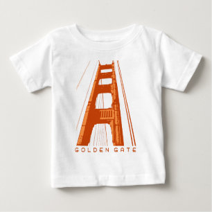 T-shirt Pour Bébé Tour de golden gate bridge - orange
