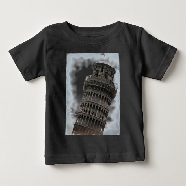 T-shirt Pour Bébé Tour de Pise (Devant)