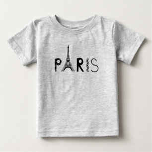 T-shirt Pour Bébé Tour Eiffel de Paris, France