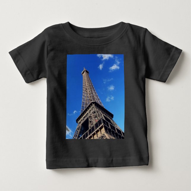 T-shirt Pour Bébé Tour Eiffel France Photographie de voyage (Devant)