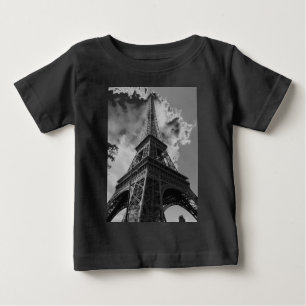 T-shirt Pour Bébé Tour Eiffel noir et blanc à Paris