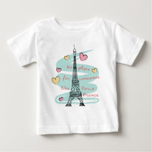 T-shirt Pour Bébé Tour Eiffel Paris France