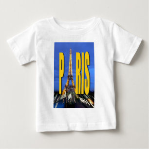 T-shirt Pour Bébé Tour Eiffel Paris France