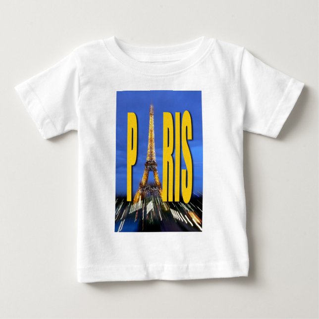T-shirt Pour Bébé Tour Eiffel Paris France (Devant)