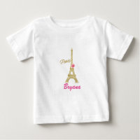 Tour Eiffel Paris & Rose en or