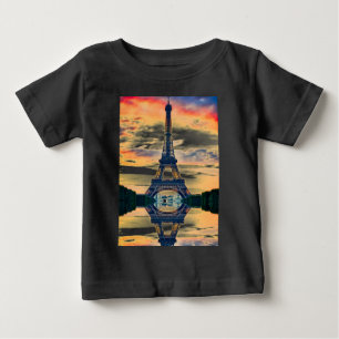 T-shirt Pour Bébé Tour Eiffel Paris Soirée européenne