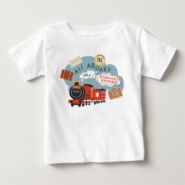 T-shirt Pour Bébé Tous à bord du Hogwarts Express (Devant)