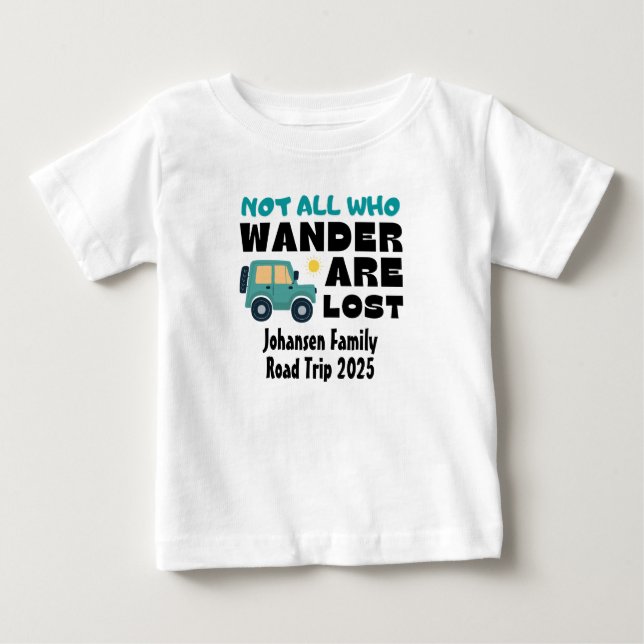 T-shirt Pour Bébé Tous ceux qui errent ne sont pas perdus (Devant)