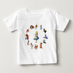 T-SHIRT POUR BÉBÉ TOUT AUTOUR D'ALICE EN WONDERLAND