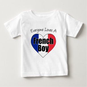 T-shirt Pour Bébé Tout le monde aime le garçon français