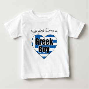 T-shirt Pour Bébé Tout le monde aime le garçon grec