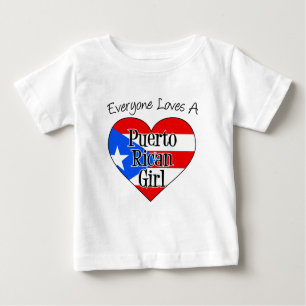 T-shirt Pour Bébé Tout le monde aime une Portoricaine