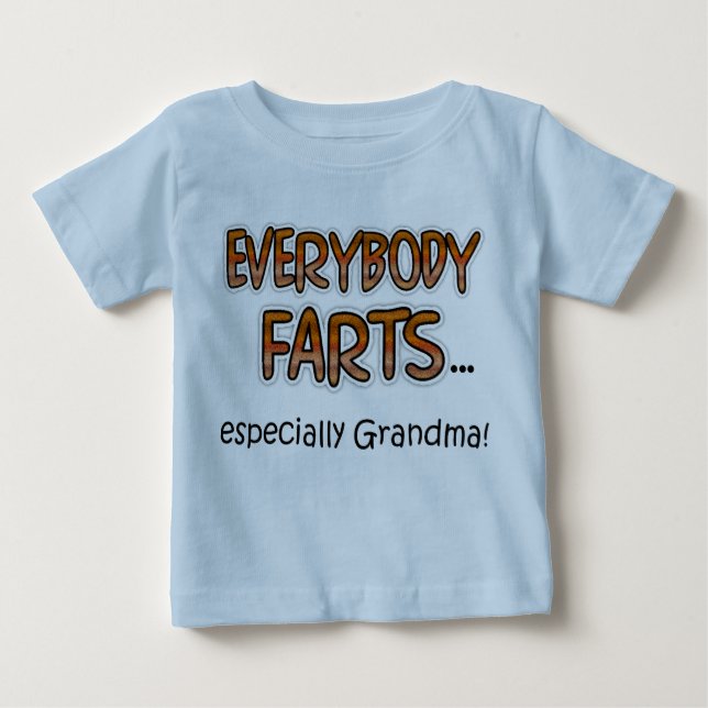 T-shirt Pour Bébé Tout Le Monde Pense Particulièrement Grand-Mère !  (Devant)