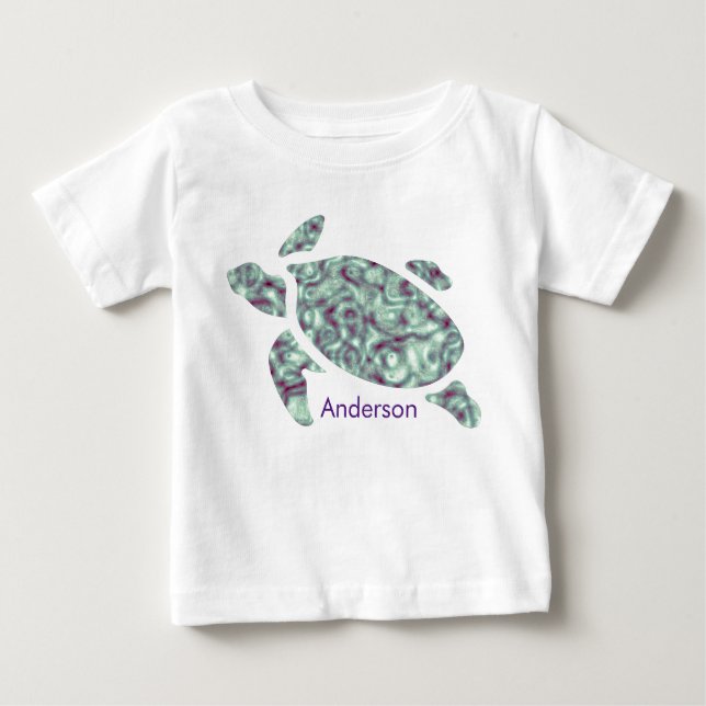 T-shirt Pour Bébé Tout nom Toddler Turtle Tee (Devant)