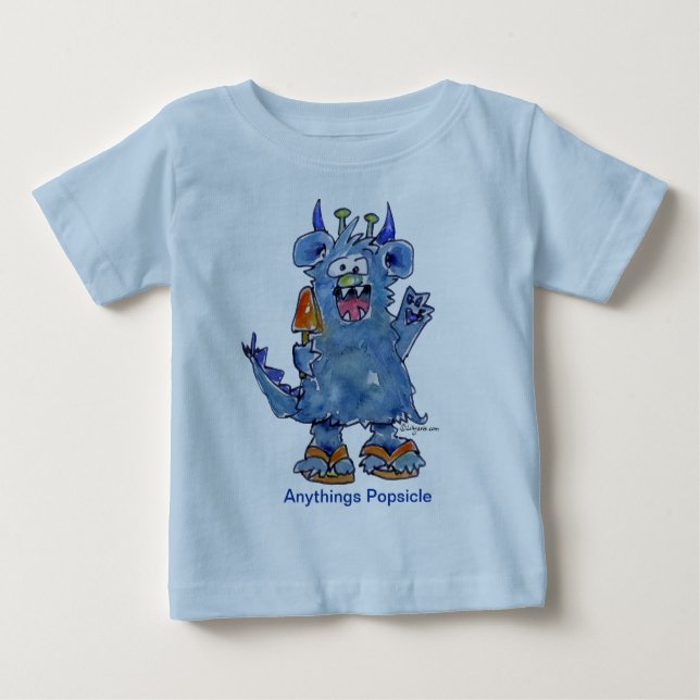 T-shirt Pour Bébé Tout Popsicle Funny Monster Baby T Chemise (Devant)