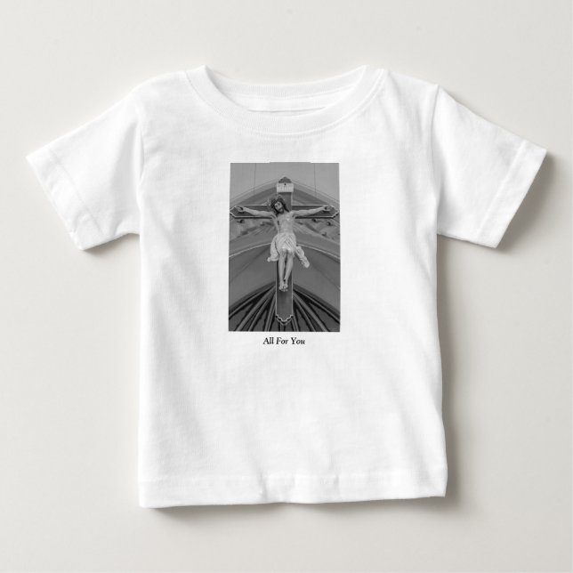 T-shirt Pour Bébé Tout pour vous niveaux de gris (Devant)