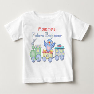 T-shirt Pour Bébé Toy Train Bluebird Future Engineer Baby - Maman's