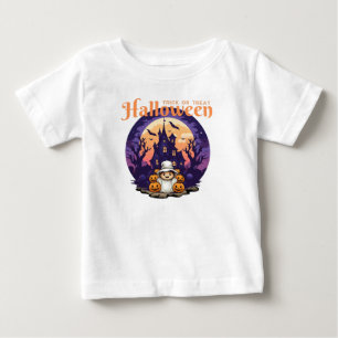 T-shirt Pour Bébé Tracer ou traiter l'halloween
