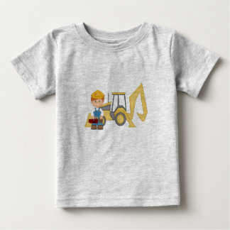 T-shirt Pour Bébé Tracteur Backhoe