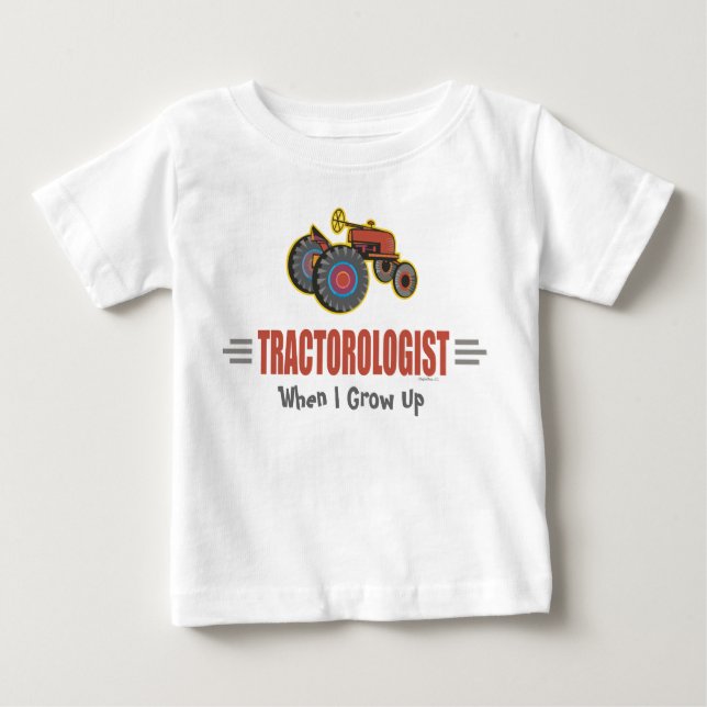 T-shirt Pour Bébé Tracteur drôle (Devant)