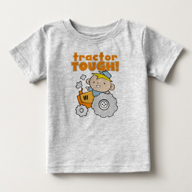T-shirt Pour Bébé Tracteur dur (Devant)