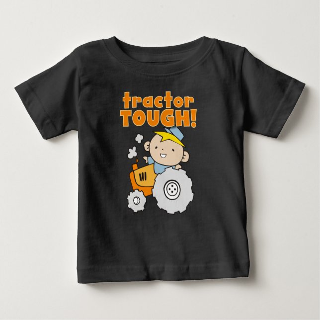 T-shirt Pour Bébé Tracteur dur (Devant)