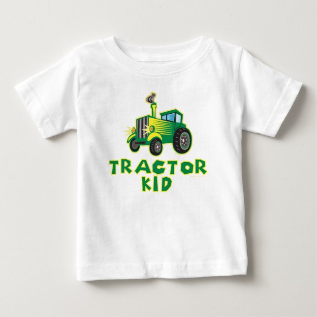 T-shirt Pour Bébé Tracteur Kid (Devant)