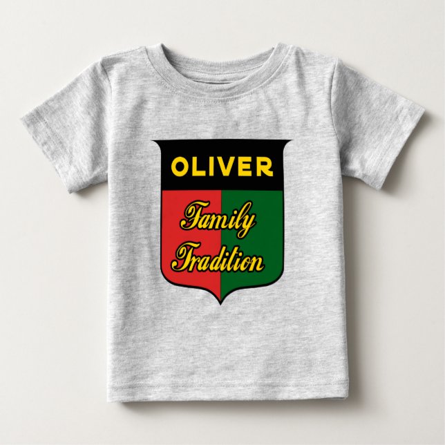 T-shirt Pour Bébé Tradition de la famille Oliver (Devant)