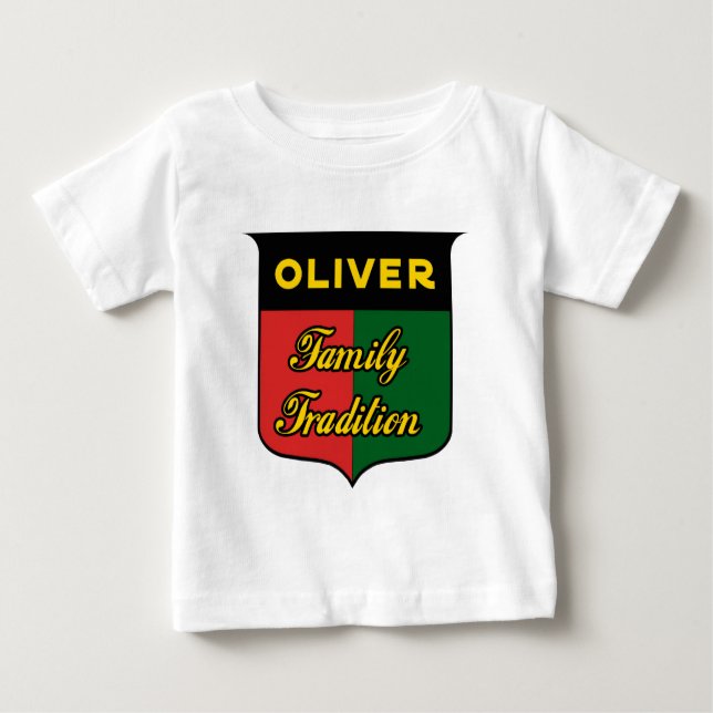 T-shirt Pour Bébé Tradition de la famille Oliver (Devant)