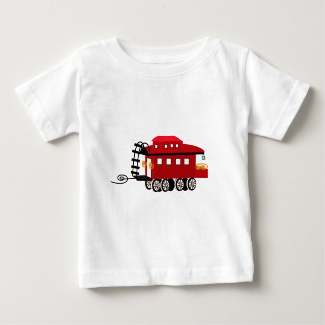 T-shirt Pour Bébé Train (Devant)