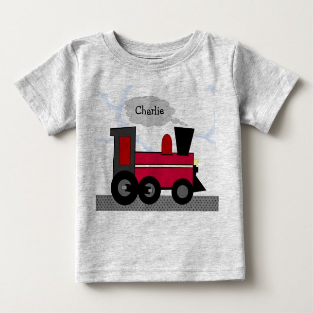 T-shirt Pour Bébé Train (Devant)